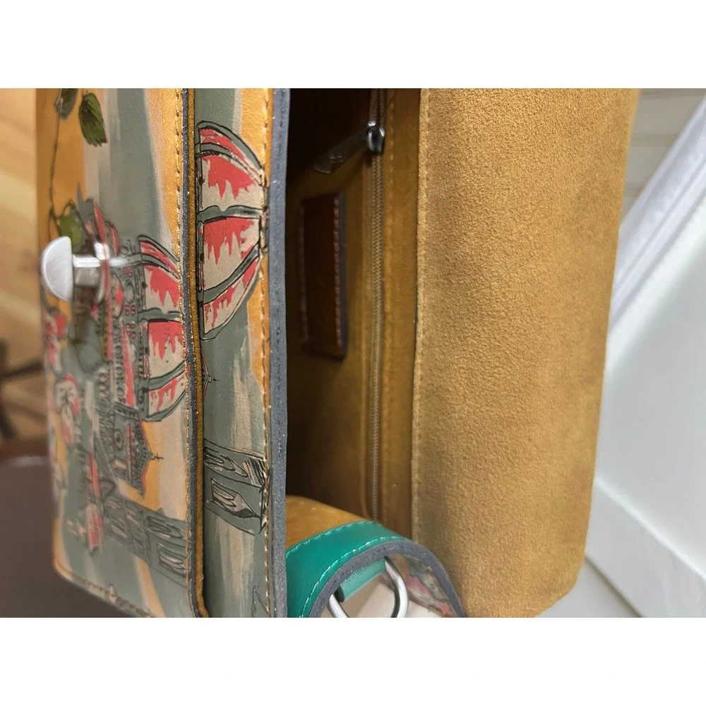 Patricia Nash Chauny Frame Satchel / Crossbody  Leather Floral  Bag NWT